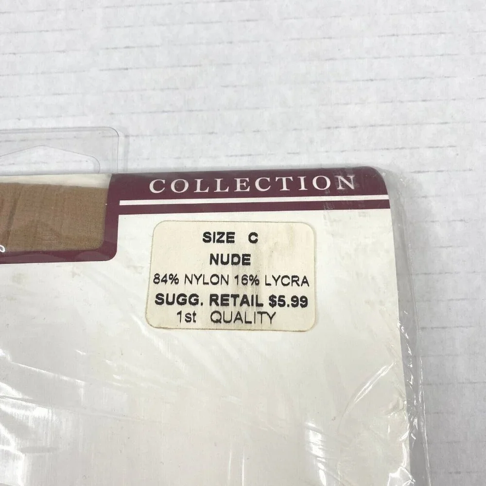Montclaire Hosiery Pantyhose Womens Size C Nude Designer Collection Nylon Lycra‎